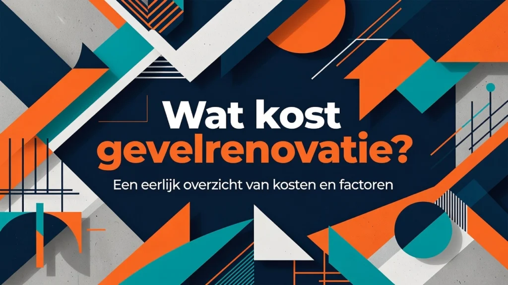 Professional header image for list-based article: Wat kost gevelrenovatie? Een eerlijk overzicht van kosten...